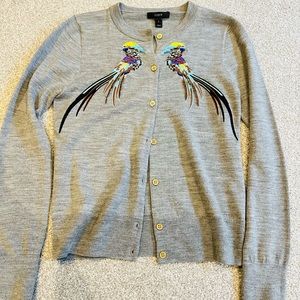 J Crew S Embroidered Cardigan
